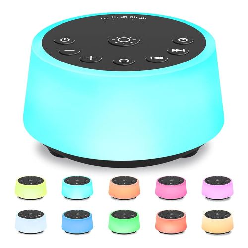 Color Noise Sound Machines with 10 Colors Night Light 25 Soothing Sounds and Sleep White Noise Machine 32 Volume Levels 5 Timers Adjustable Brightness Memory Function for Adults Kids Baby
