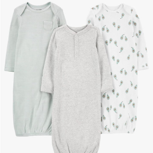 Simple Joys by Carter's Baby 3-Pack Neutral Cotton Sleeper Gown