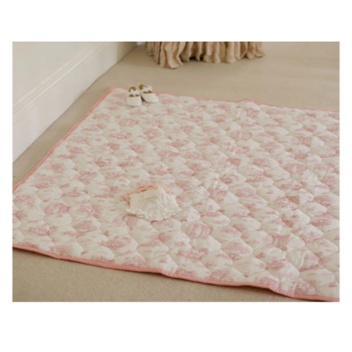Spring Toile Pink Quilted Playmat