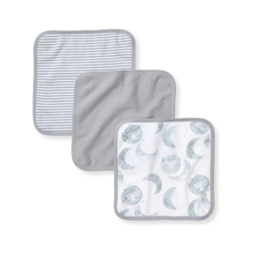 Hello Moon Organic Cotton Knit Terry Washcloths 3 Pack | Burt’s Bee’s