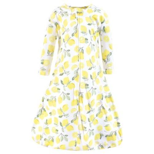 Hudson Baby Infant Girl Long Sleeve Cotton Jersey Sleeping Bag, Sack, Blanket, Lemon