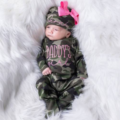 Baby Girl Coming Home Outfit Baby Girl Clothes Newborn Girl Coming Home Outfit Baby Girl Romper Newborn Girl Clothes Baby Girl Gift Camo