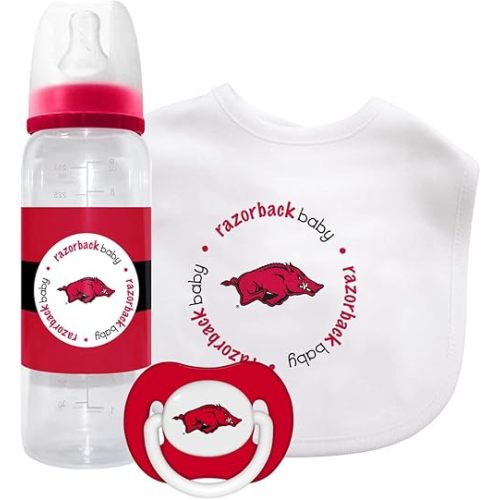 BabyFanatic 3 Piece Gift Set - NCAA Arkansas Razorbacks - Officially Licensed Baby Apparel