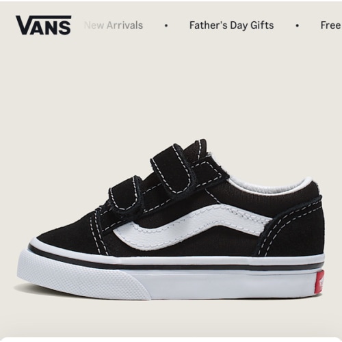 Vans Old Skool V Skate Shoe - Baby / Toddler - Black | Journeys