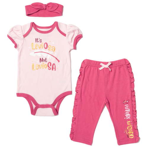 Harry Potter Newborn Baby Girls Bodysuit Pants and Headband 3 Piece Outfit Set Newborn to Infant