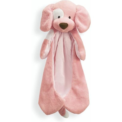 GUND Baby Spunky The Dog Huggybuddy Stuffed Animal with Built-in Baby Blanket, Pink, 15”