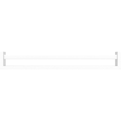 Wallniture Utah 24" Wall Bookshelf for Kids Room, White Floating Nursery Decor Book Shelves, Wood, Set of 2