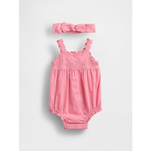 Baby Embroidered Bubble Shorty Set