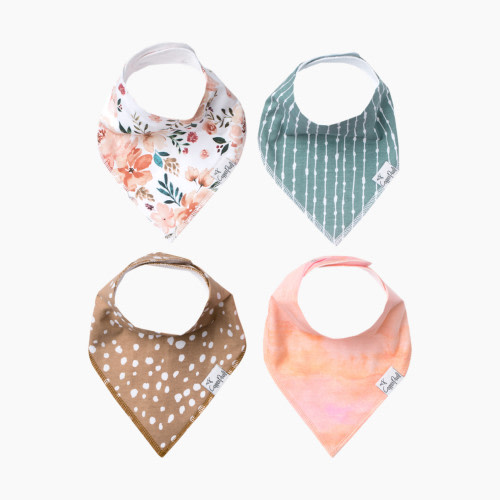 Copper Pearl Printed Bandana Bib Set (4-Pack) - Autumn