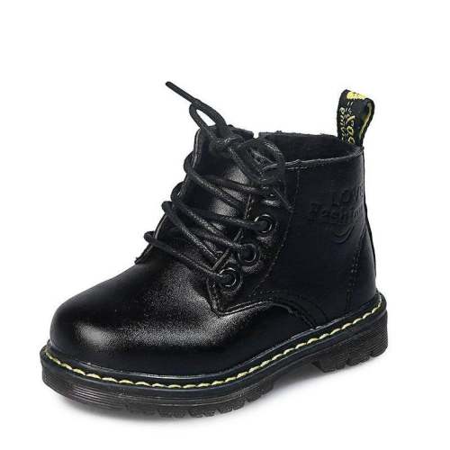 Funky Dr Marten Style Waterproof Fashion Baby Toddler Children's Boots Black, 7.5 (Toddler) UK kids'