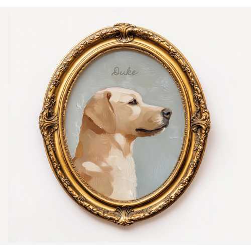 Personalized Artful Yellow Labrador Retriever Portrait, Mini Dog Oil Painting, Lab Art Print Cottage Core Artwork, Painterly DogMom Gift
