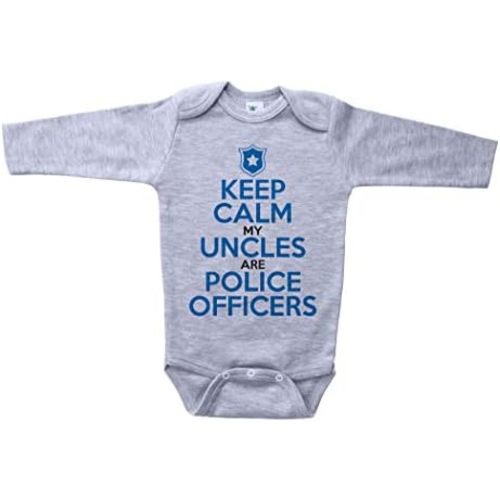 Funny Uncle Onesie, Keep Calm My Uncles are Police Officers, Funny Baby Outfit