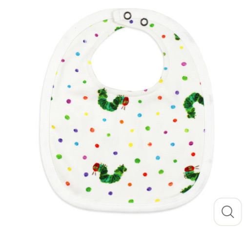 Organic 2-Layer Reversible Bib in Caterpillar – L'ovedbaby