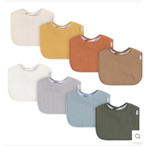 8-Pack Baby Neutral Warm Shades Muslin Drooling Bibs – Gerber Childrenswear