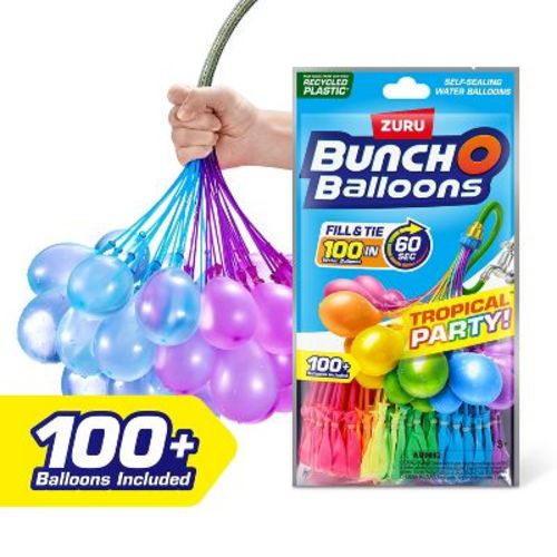 Bunch O Balloons Tropical Party Rapid-Filling Self-Sealing Water Balloons by ZURU - 3pk