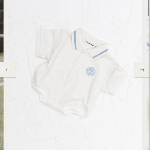 Polo Tshirt Romper - Baby Blue