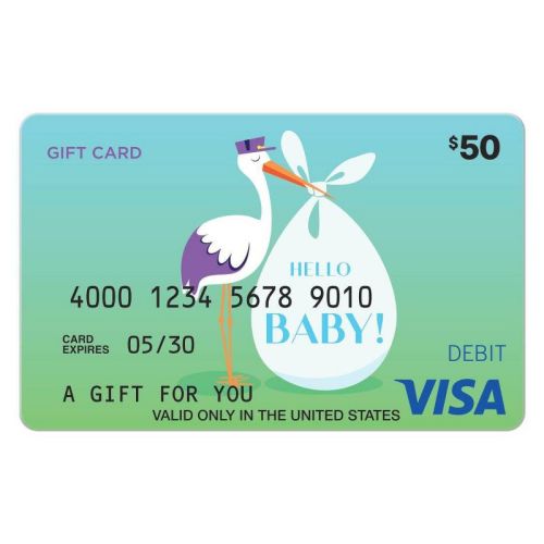 Wipes/Diapers Visa New Baby Gift Card - $50 + $5 Fee