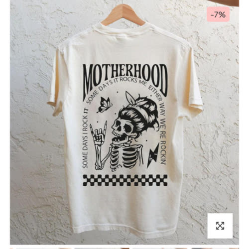 Motherhood Sometimes I Rock It Sometimes It Rocks Me Nursing T-shirt