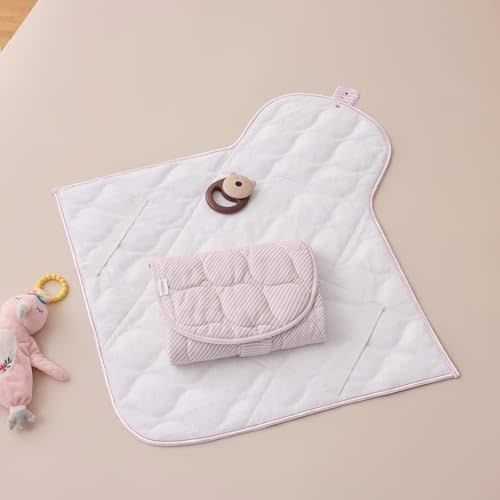 UTEX Baby Portable Changing Pad, Waterproof & Wipeable Diaper Changing Mat with Carrying Bag, Foldable Changing Mat for Travel, Newborn Shower Gifts