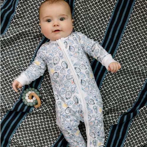 Oysters Zip Baby Onesie | Joy Street Kids