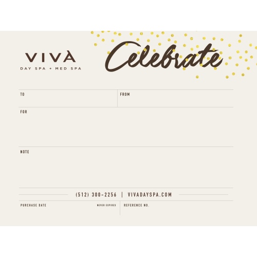 Viva Day Spa + Med Spa Gift Certificates - Instant Gift Certificate - Design Selection