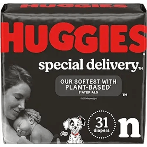 Huggies Special Delivery Hypoallergenic Baby Diapers Size Newborn (up to 10 lbs), 31 Ct, Fragrance Free, Safe for Sensitive Skin