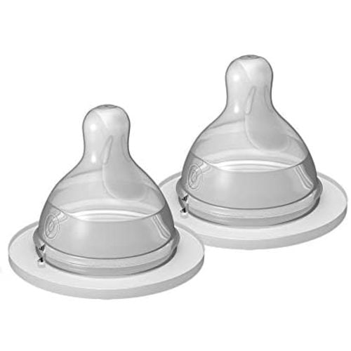 MAM Bottle Nipples Extra Slow Flow Nipple Size 0 (Set of 2), for Newborn Babies and Older, SkinSoft Silicone Nipples for Baby Bottles, Fits All MAM Bottles