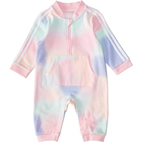 adidas girls Long Sleeve Hooded Coverall
