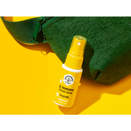 BEEKEEPER'S NATURALS Propolis Throat Spray - 95% Bee Propolis Extract - Natural Immune Support & Sore Throat Relief - Antioxidants, Keto, Paleo, Gluten-Free (1.06 oz) - White - 1.06 Fl Oz (Pack of 1)