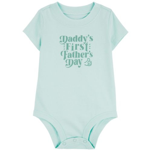 Blue Baby First Father's Day Cotton Bodysuit | oshkosh.com