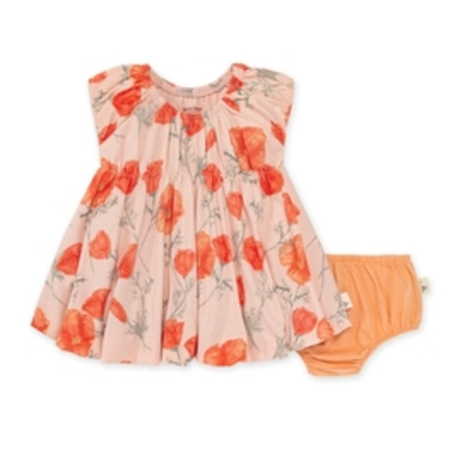 California Poppies Bubble Dress & Diaper Cover Set