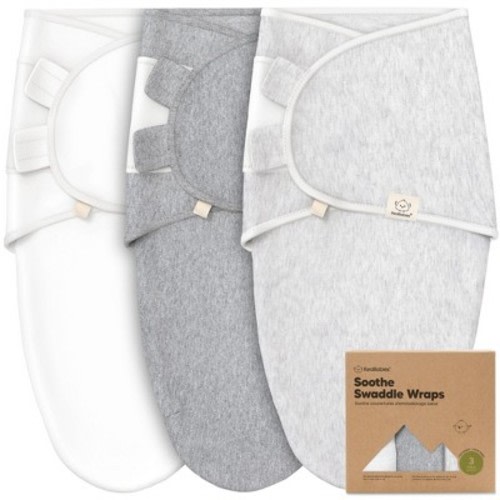 3pk Soothe Baby Swaddle 0-6 Months, Organic Newborn Baby Swaddle Sleep Sacks, Ergonomic Wearable Swaddle Blanket