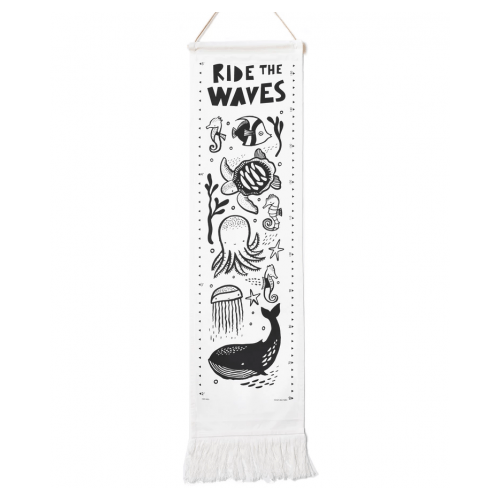 Wee Gallery organic canvas growth chart - ocean