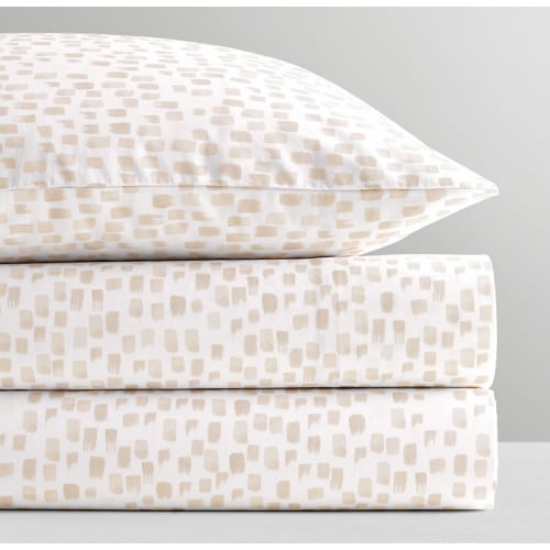 Watercolor Brushstroke Percale Crib Fitted Sheet