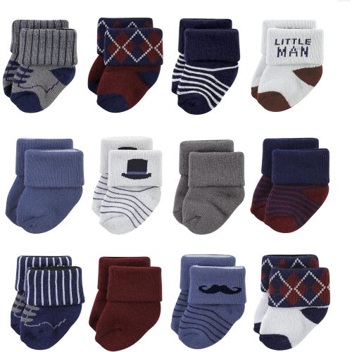 Hudson Baby Baby Girls' Cotton Rich Newborn and Terry Socks