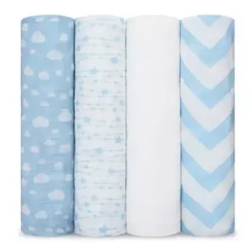 Comfy Cubs Muslin Swaddle Blankets Pack of 3 - Large 42" x 42" 100% Cotton Baby Blanket Set Wraps - Cream, Blush, Mauve : Target