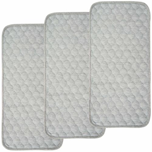 BlueSnail Quilted Thicker Longer Waterproof Changing Pad Liners for Babies(Gray)