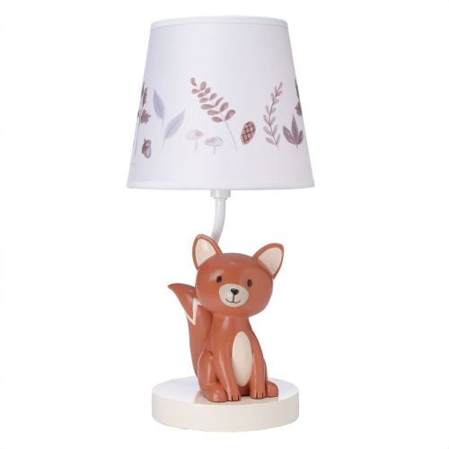 Lambs & Ivy Treetop Fox Custom Hand-Painted Nursery/Child Lamp with Shade & Bulb