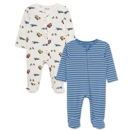 Grand Prix 2-Way-Zip Footies 2-Pack