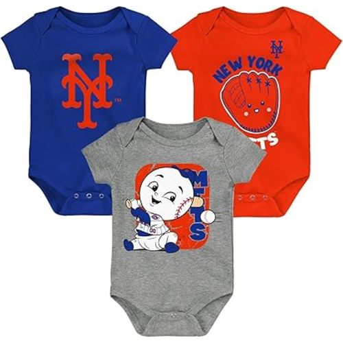 Outerstuff MLB Newborn & Infants 0-24 Months Change Up 3 Piece Onesie Creeper Romper Set Size: 6-9 months