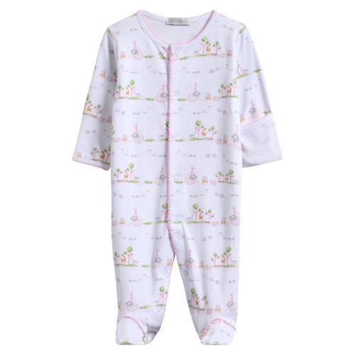 Noah's Print Pima Cotton Footie