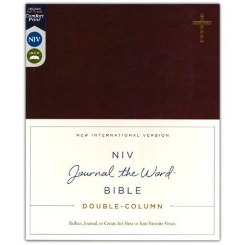 NIV Double-Column Journal the Word Bible, Comfort Print--soft leather-look, brown