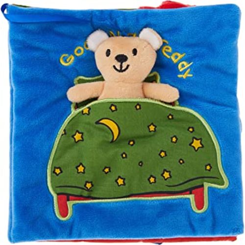 Good Night, Teddy: Interactive Soft Cloth Baby Book for Bedtime