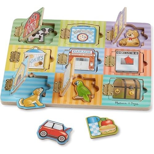 Melissa & Doug Hide and Seek Wooden Activity Board