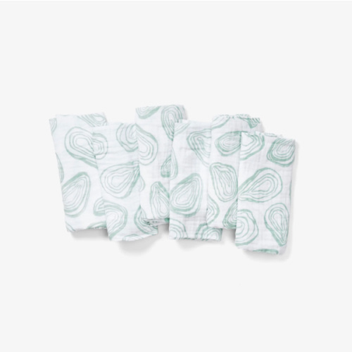Burp Cloth Set - Oyster in Agave | Lewis