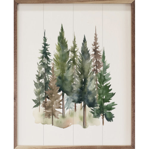Millwood Pines Watercolor Pines II & Reviews | Wayfair