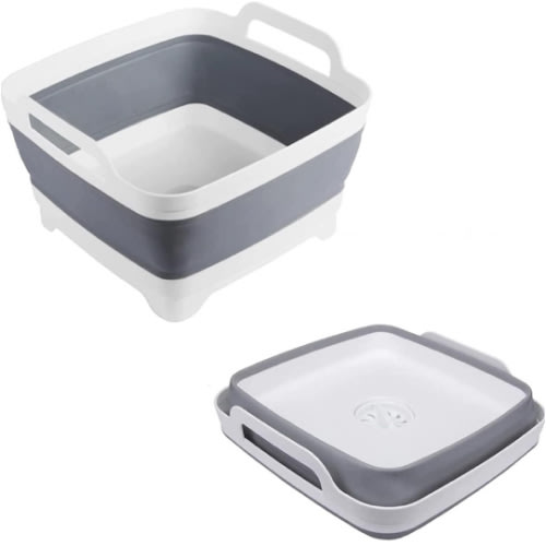 Collapsible Dish Tub, Gray