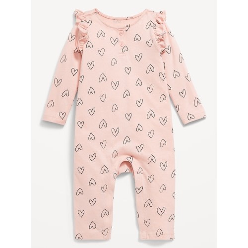 Printed Ruffle-Trim Jumpsuit for Baby