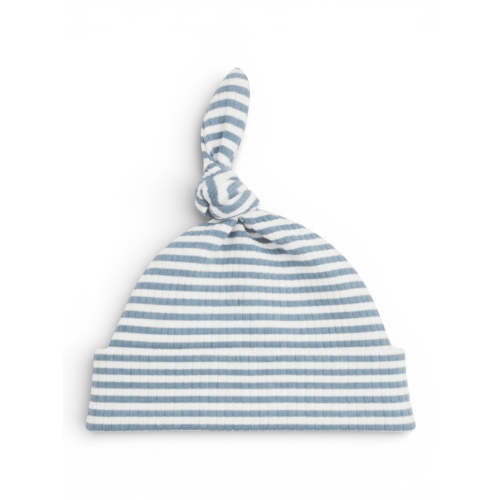 Dusty Blue Stripe / Ribbed Beanie