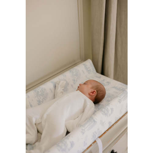 Spring Toile Blue Contour Change Pad | The Gilded Bird – The Gilded Bird US